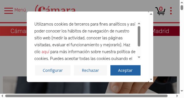 Screenshot of camaramadrid.es