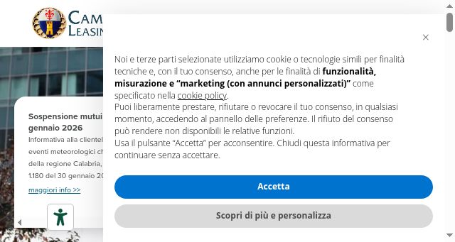 Screenshot of cambianoleasing.it