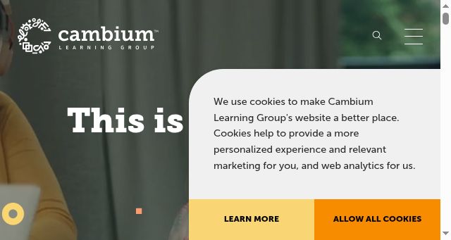 Screenshot of cambiumlearning.com
