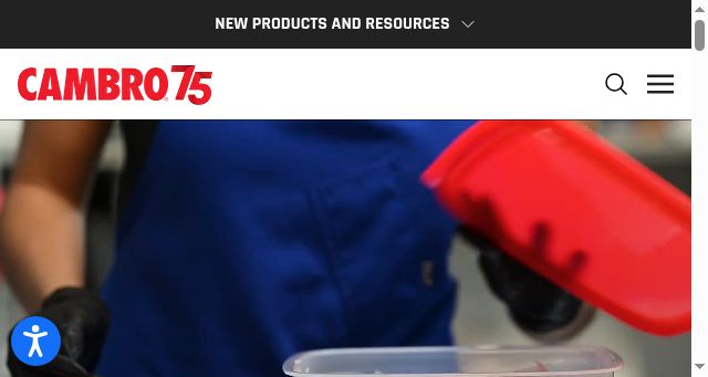 Screenshot of cambro.com