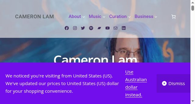 Screenshot of cameronlam.com