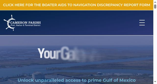 Screenshot of cameronparishport.com