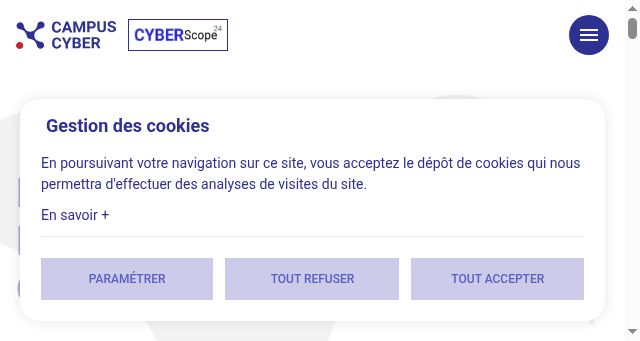 Screenshot of campuscyber.fr