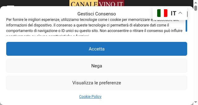 Screenshot of canalevino.it