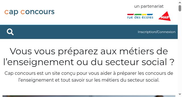 Screenshot of cap-concours.fr