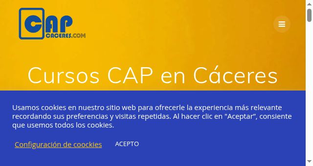 Screenshot of capcaceres.com