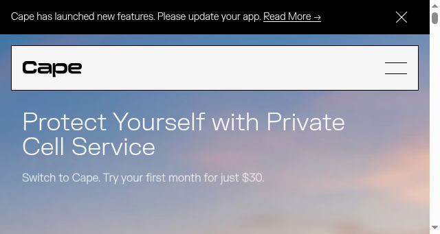 Screenshot of cape.co