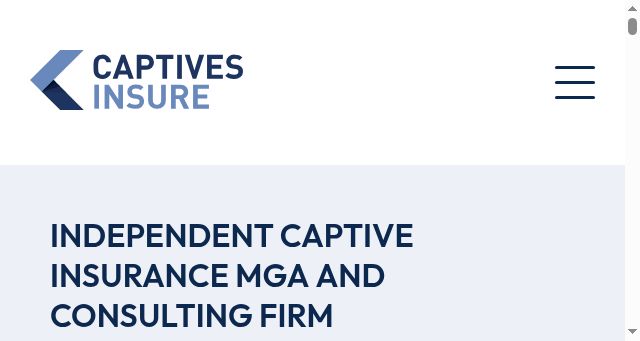 Screenshot of captives.insure