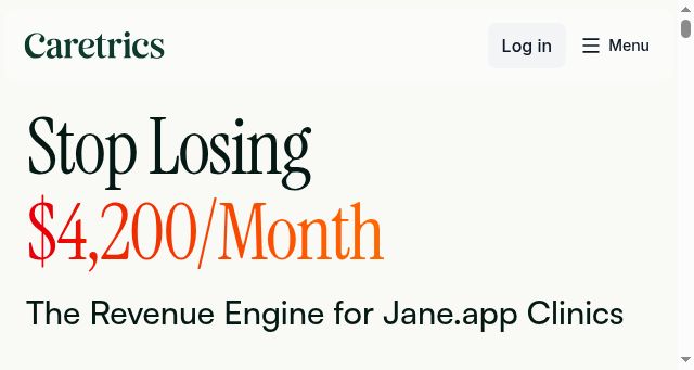 Screenshot of caretrics.com