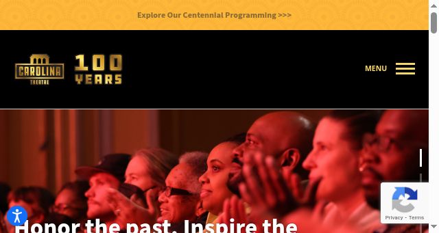 Screenshot of carolinatheatre.org