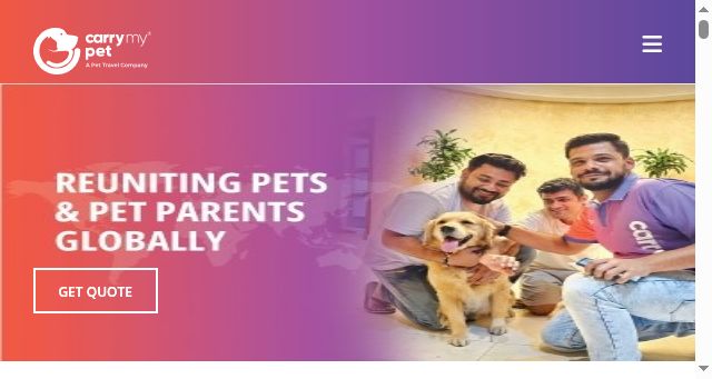 Screenshot of carrymypet.com