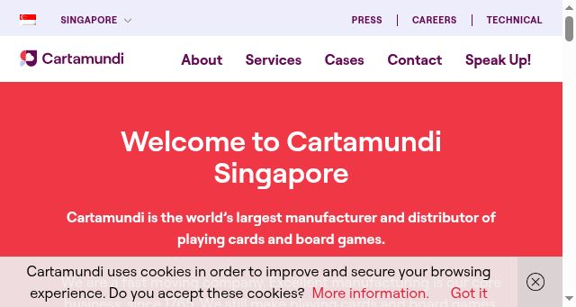 Screenshot of cartamundi.asia