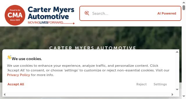 Screenshot of cartermyersautomotive.com