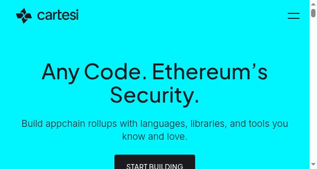 Screenshot of cartesi.io
