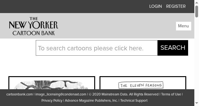 Screenshot of cartoonbank.com