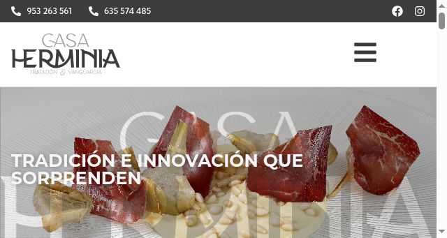 Screenshot of casaherminia.com
