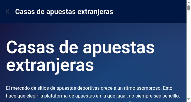 Screenshot of casasdeapuestasextranjeras.net