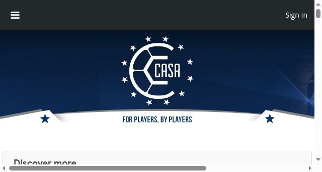 Screenshot of casasoccerleagues.com