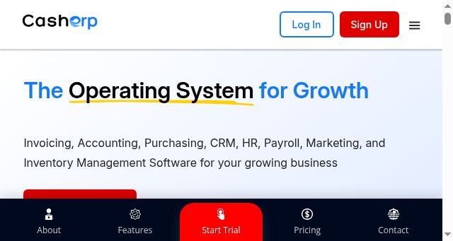 Screenshot of casherp.com