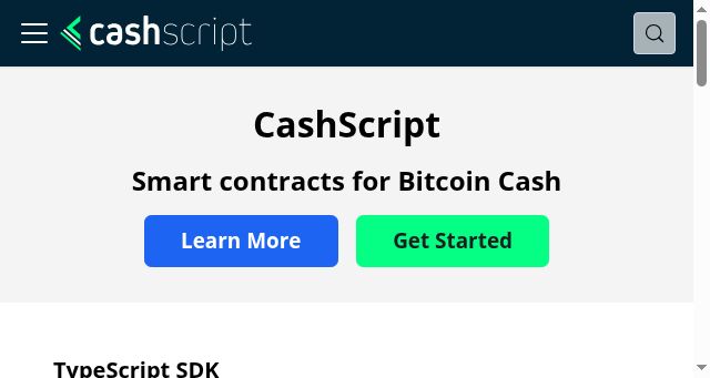 Screenshot of cashscript.org