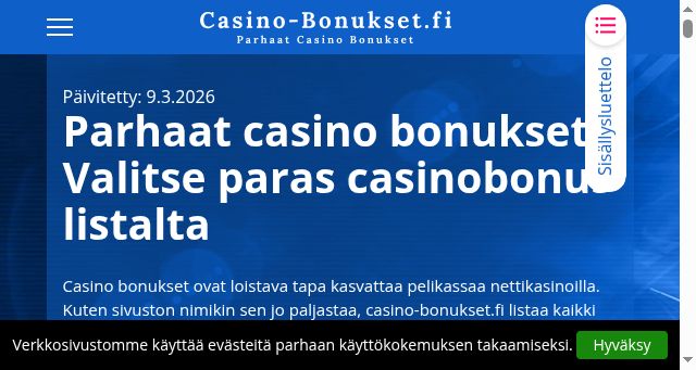Screenshot of casino-bonukset.fi