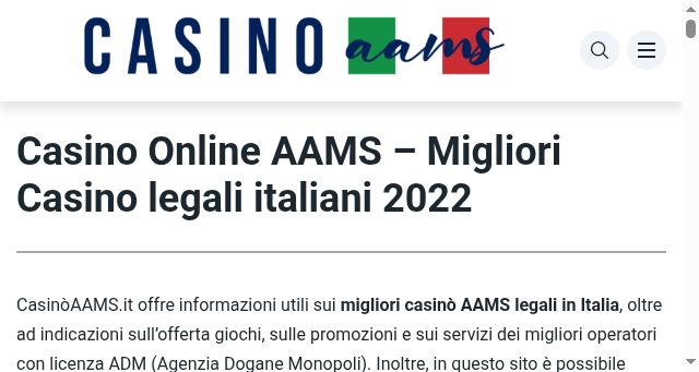 Screenshot of casinoaams.it