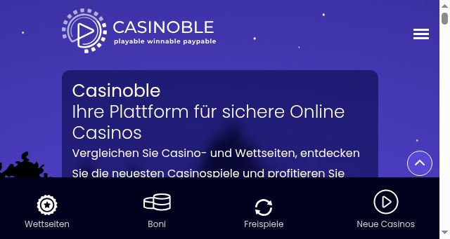Screenshot of casinoble.at