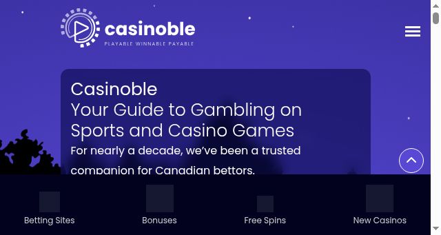 Screenshot of casinoble.ca