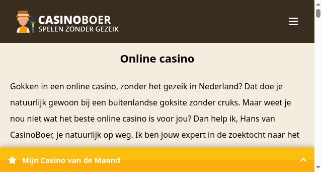 Screenshot of casinoboer.com