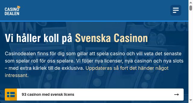 Screenshot of casinodealen.se