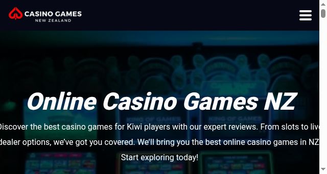 Screenshot of casinogames.nz