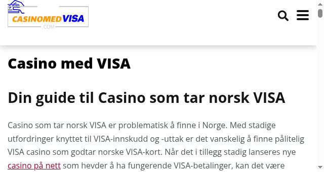 Screenshot of casinomedvisa.com