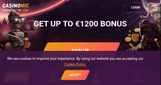 Screenshot of casinonic.com