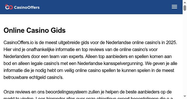 Screenshot of casinooffers.io