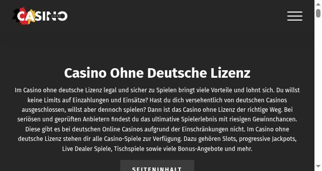 Screenshot of casinoohne.com