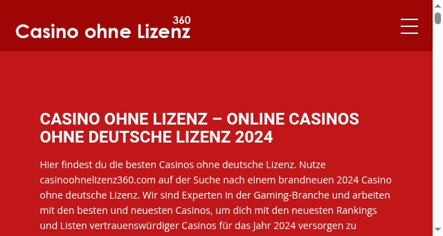 Screenshot of casinoohnelizenz360.com