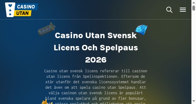 Screenshot of casinoutan.com