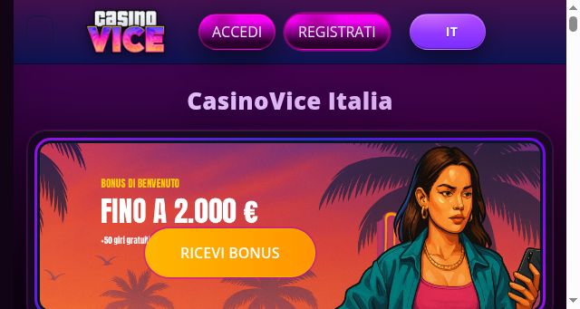 Screenshot of casinovice.it
