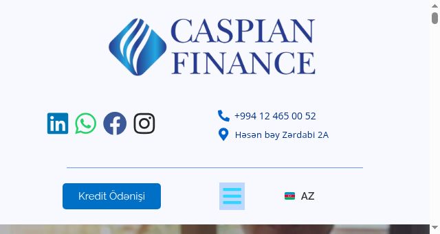 Screenshot of caspianfinance.az