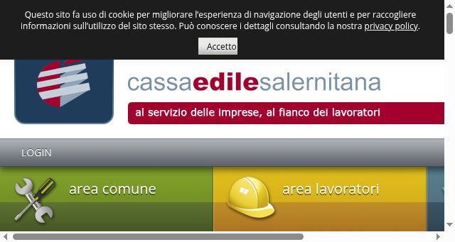 Screenshot of cassaedilesalernitana.it
