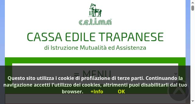 Screenshot of cassaediletrapani.it