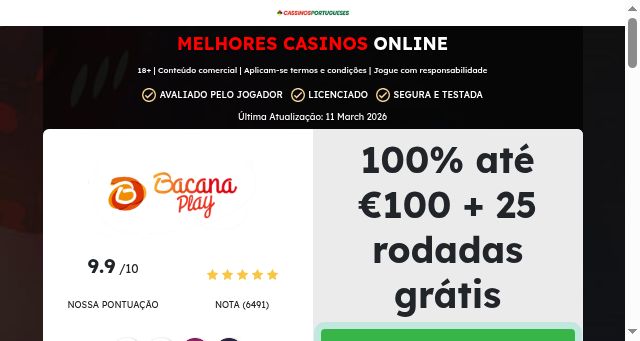 Screenshot of cassinosportugueses.com