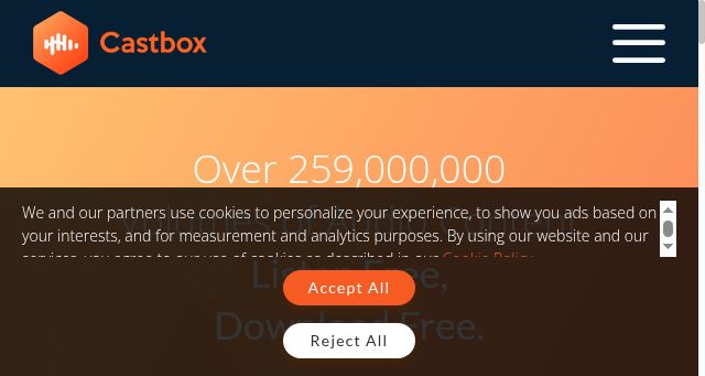 Screenshot of castbox.fm