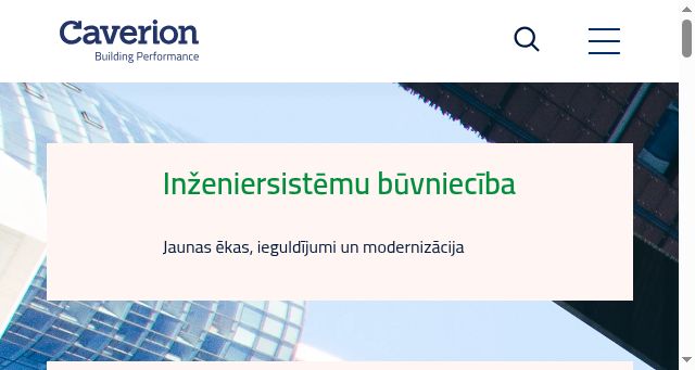 Screenshot of caverion.lv