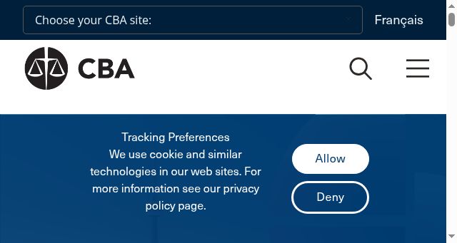 Screenshot of cba.org