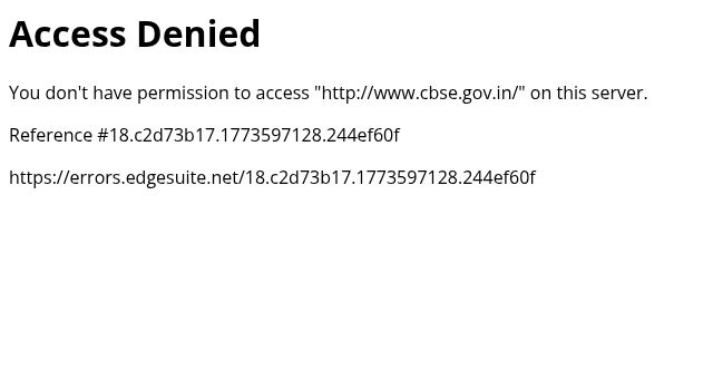 Screenshot of cbse.gov.in