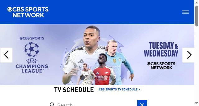 Screenshot of cbssportsnetwork.com