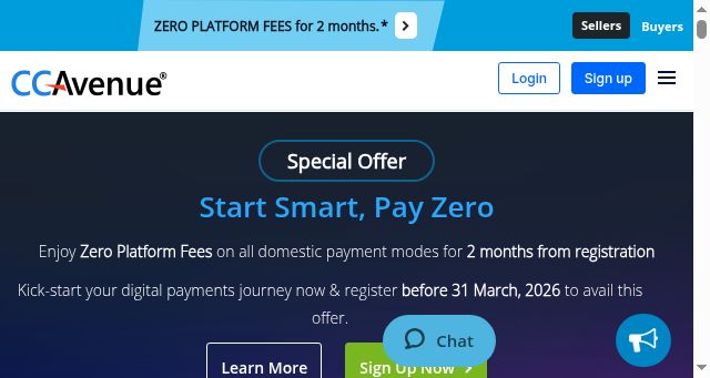 Screenshot of ccavenue.com