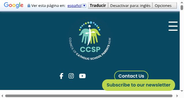 Screenshot of ccsp.catholic.edu.au