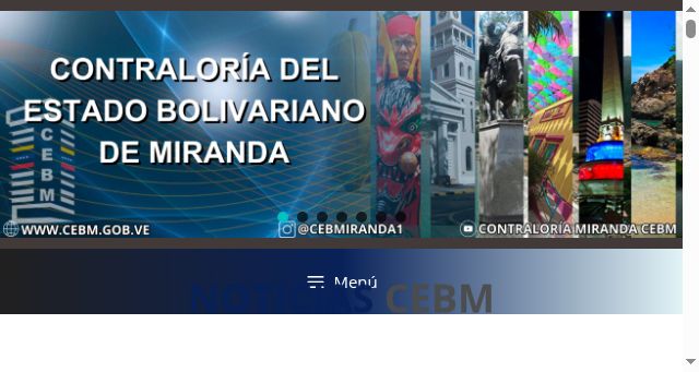 Screenshot of cebm.gob.ve